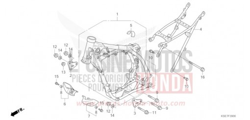CARROSSERIE DE CHASSIS CRF150RBN de 2022